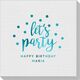 Confetti Dots Let's Party Linen Like Napkins Image 5 of 5